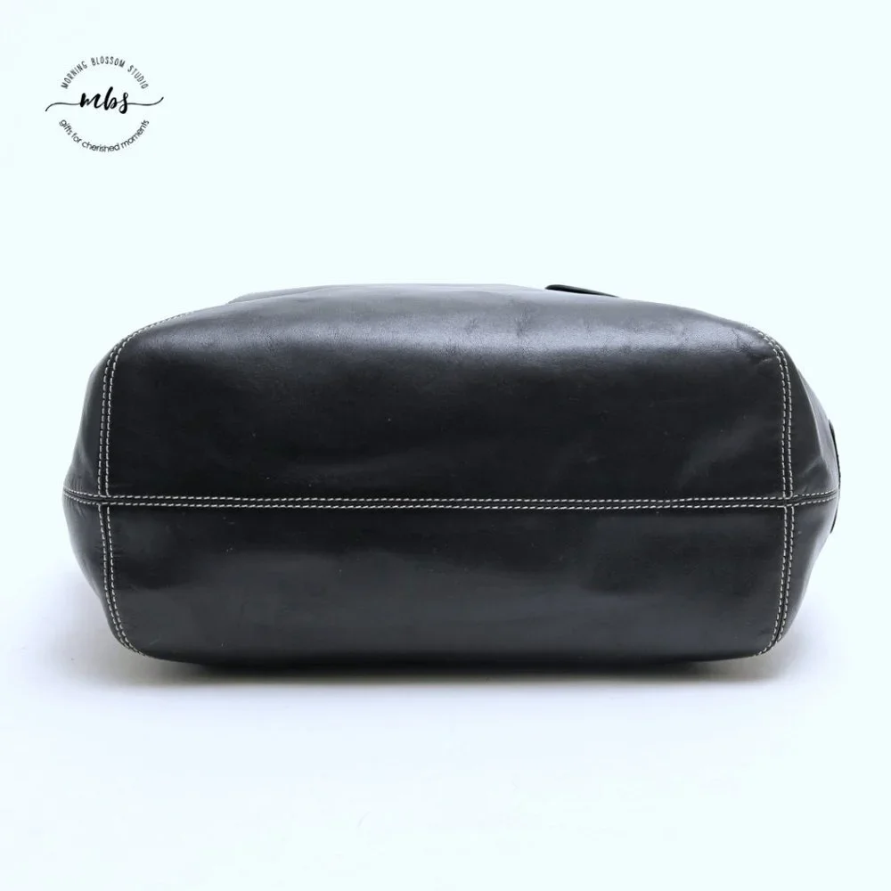 Cole Haan Contrast Stitch‎ Leather Large Tote - Picture 6 of 15